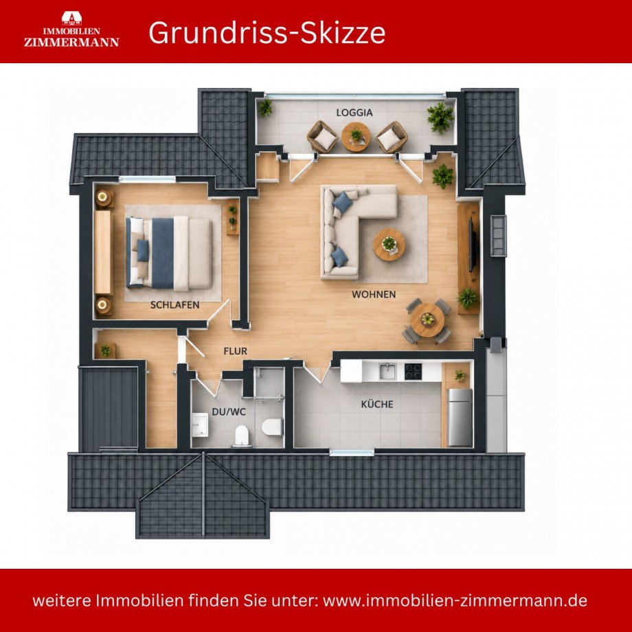 Grundriss Dachgeschosswohnung B�sum