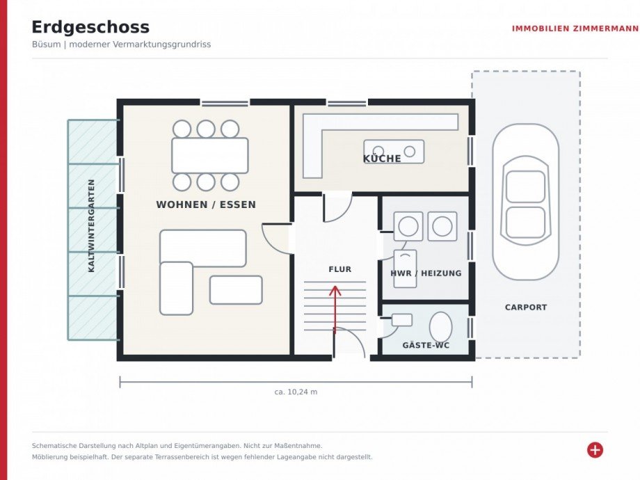 Grundriss_Erdgeschoss_Buesum Einfamilienhaus B�sum
