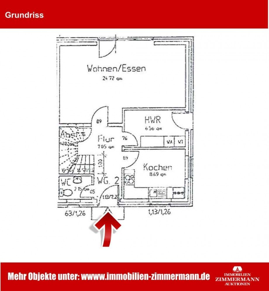 Grundriss EG Doppelhaush�lfte B�sum