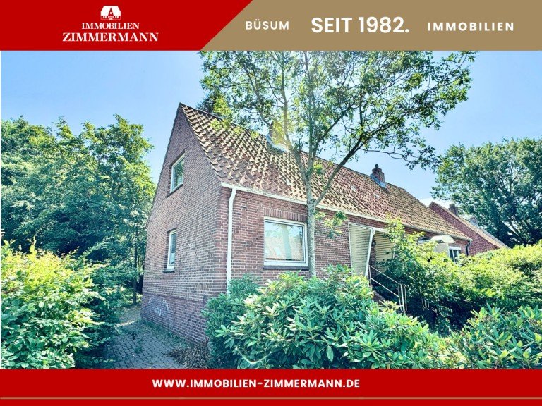 Hausansicht B�sum Doppelhaush�lfte K�sten-Perle mit Patina - Doppelhaush�lfte zum Klarmachen!