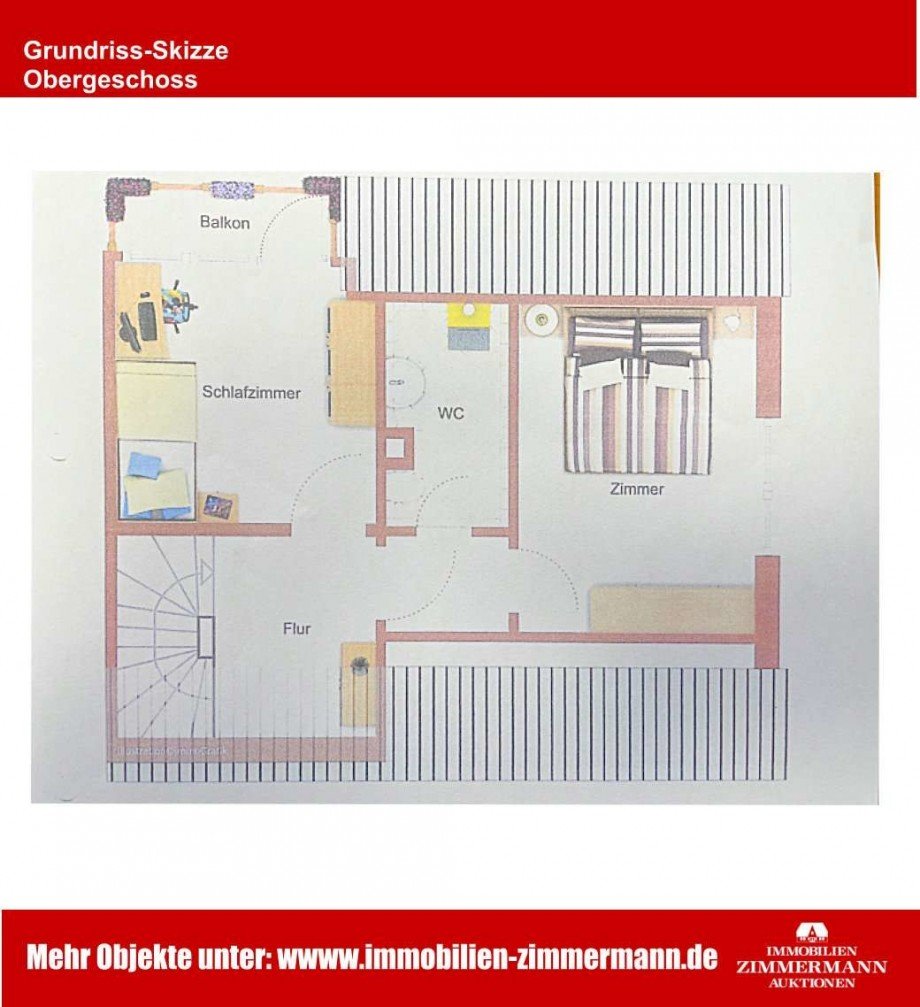 Grundriss Obergeschoss Doppelhaush�lfte B�sum