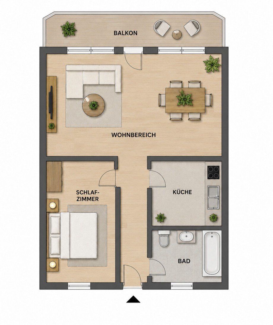 Grundriss Etagenwohnung B�sum