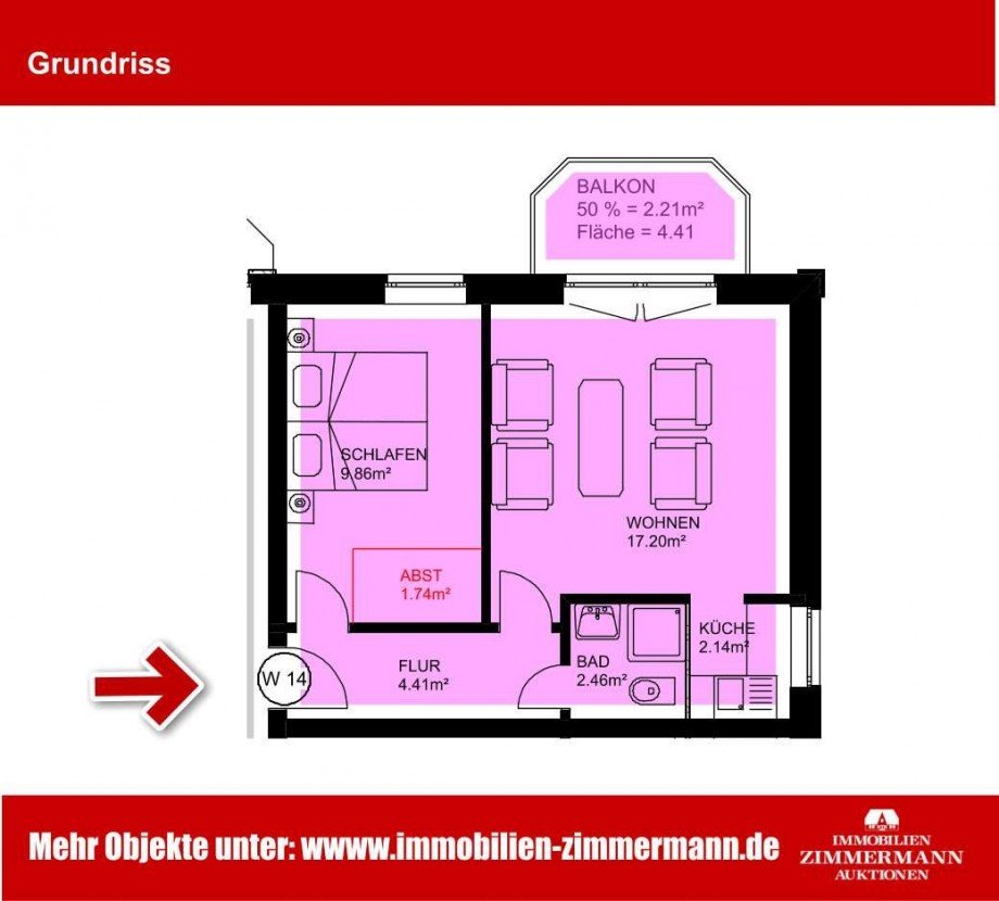 Grundriss Etagenwohnung B�sum