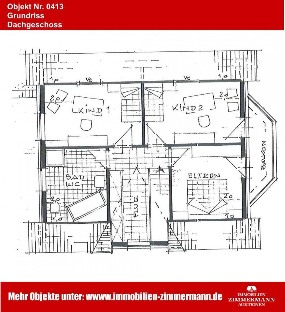 Grundriss Dachgeschoss Einfamilienhaus B�sum