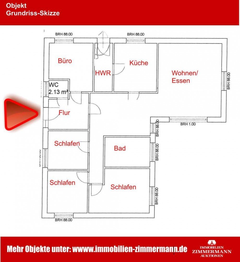 Grundriss Bungalow B�sumer Deichhausen