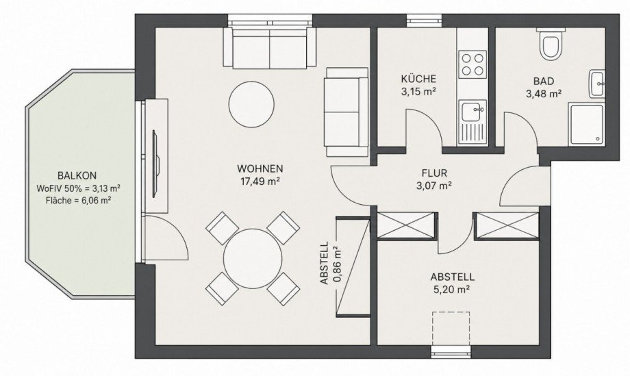 Grundriss Etagenwohnung B�sum