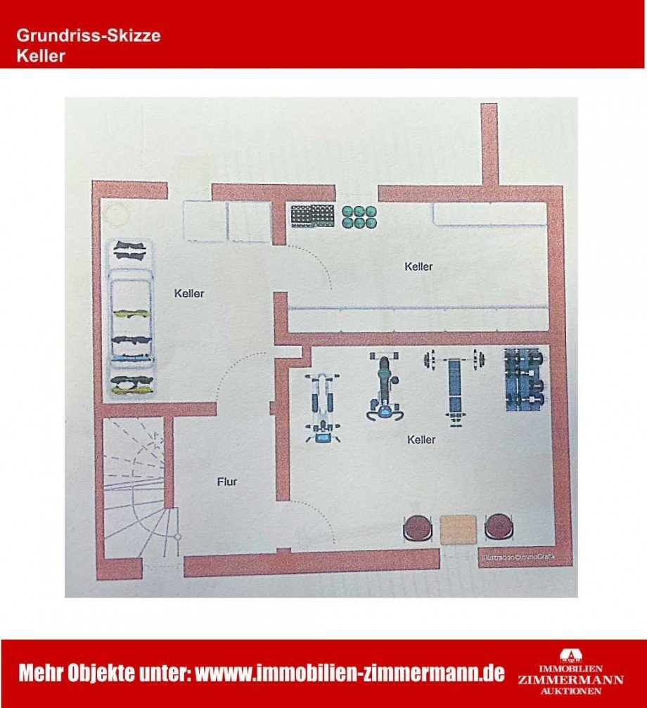 Grundriss Keller Doppelhaush�lfte B�sum