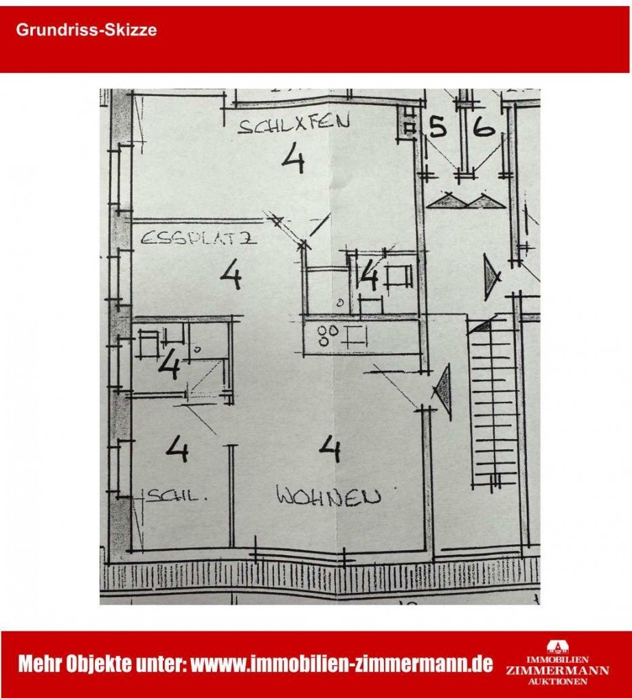 Grundriss Etagenwohnung B�sum