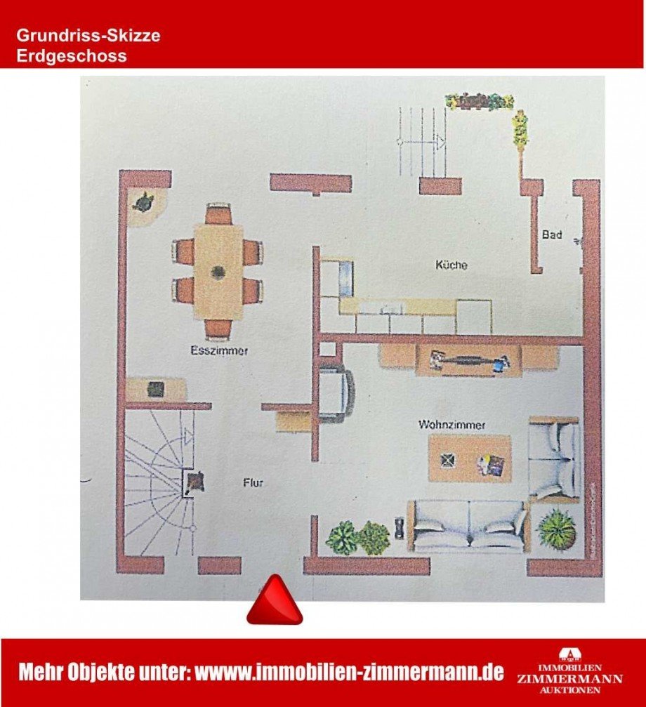 Grundriss Erdgeschoss Doppelhaush�lfte B�sum