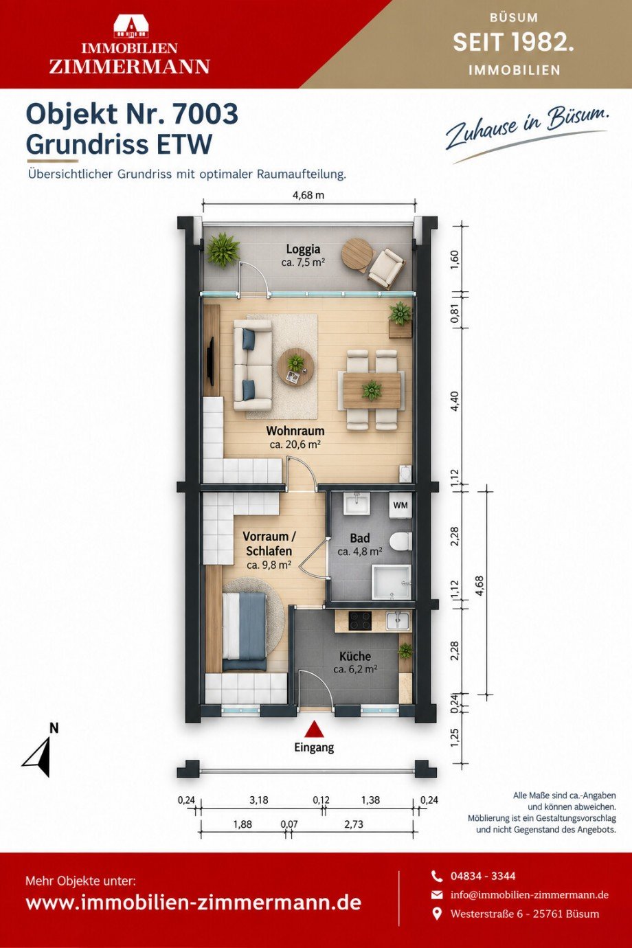 Grundriss Wohnung B�sum